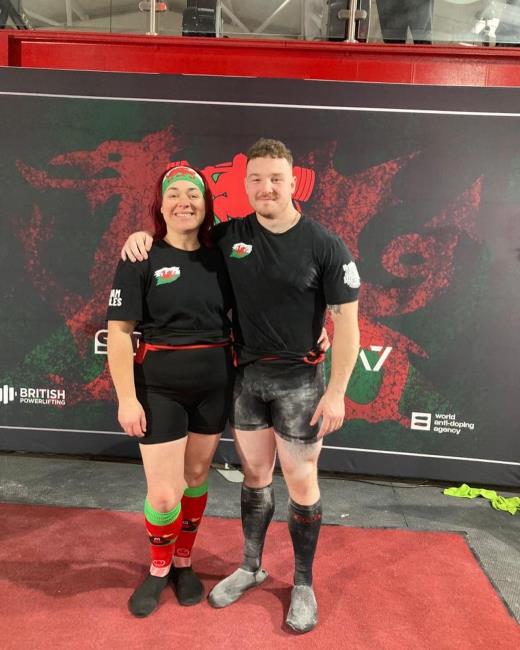 Helen Carrington poses with powerlifter